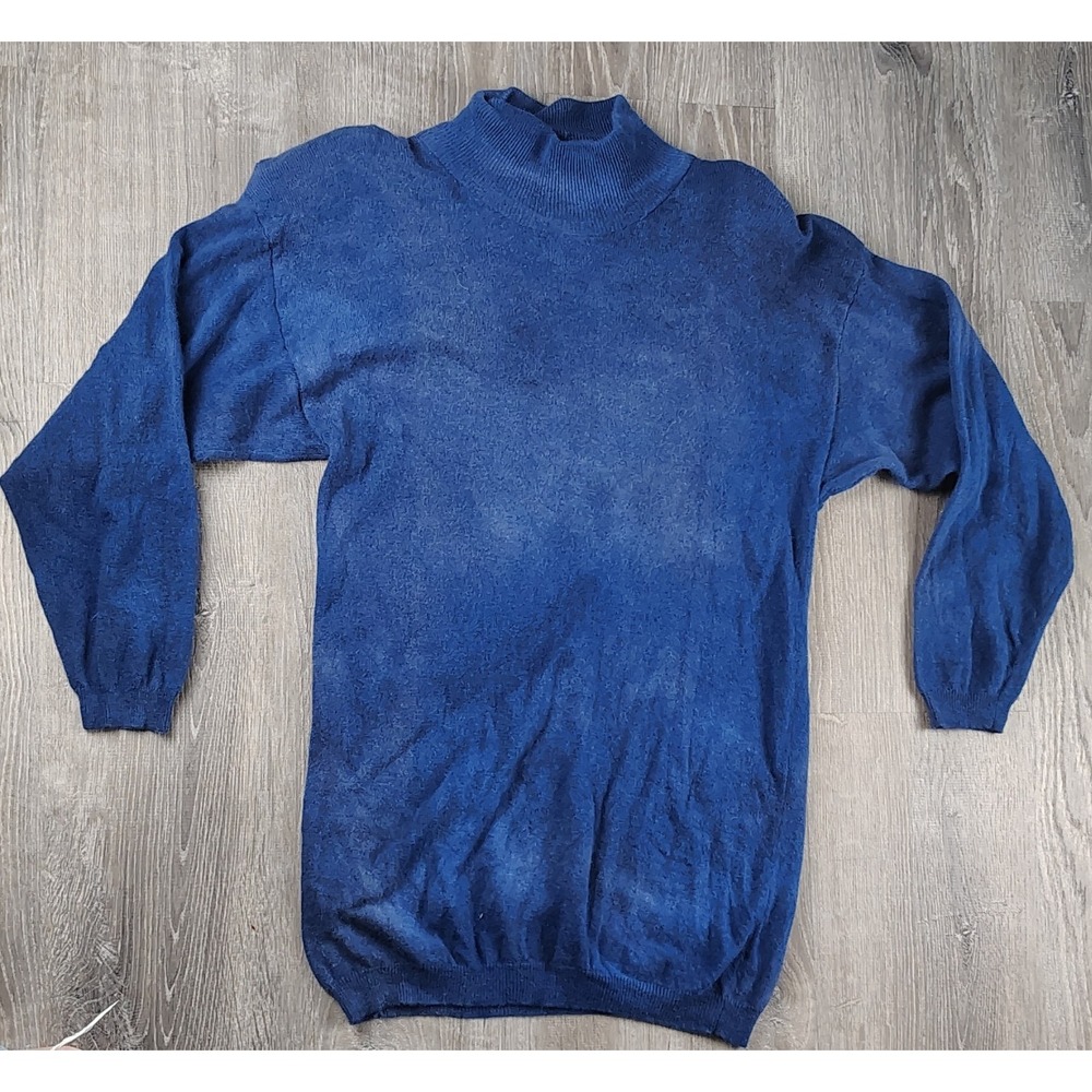 Workshop L Lambswool Rabbit Hair Sweater Mock Neck Project Undershirt DISCOLORED